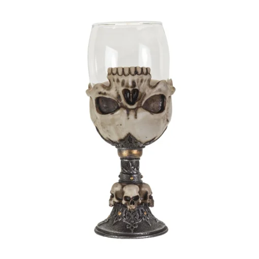 Hand Painted Resin Skull Head Goblet